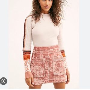 Free people dust to dust mini skirt pink size 2